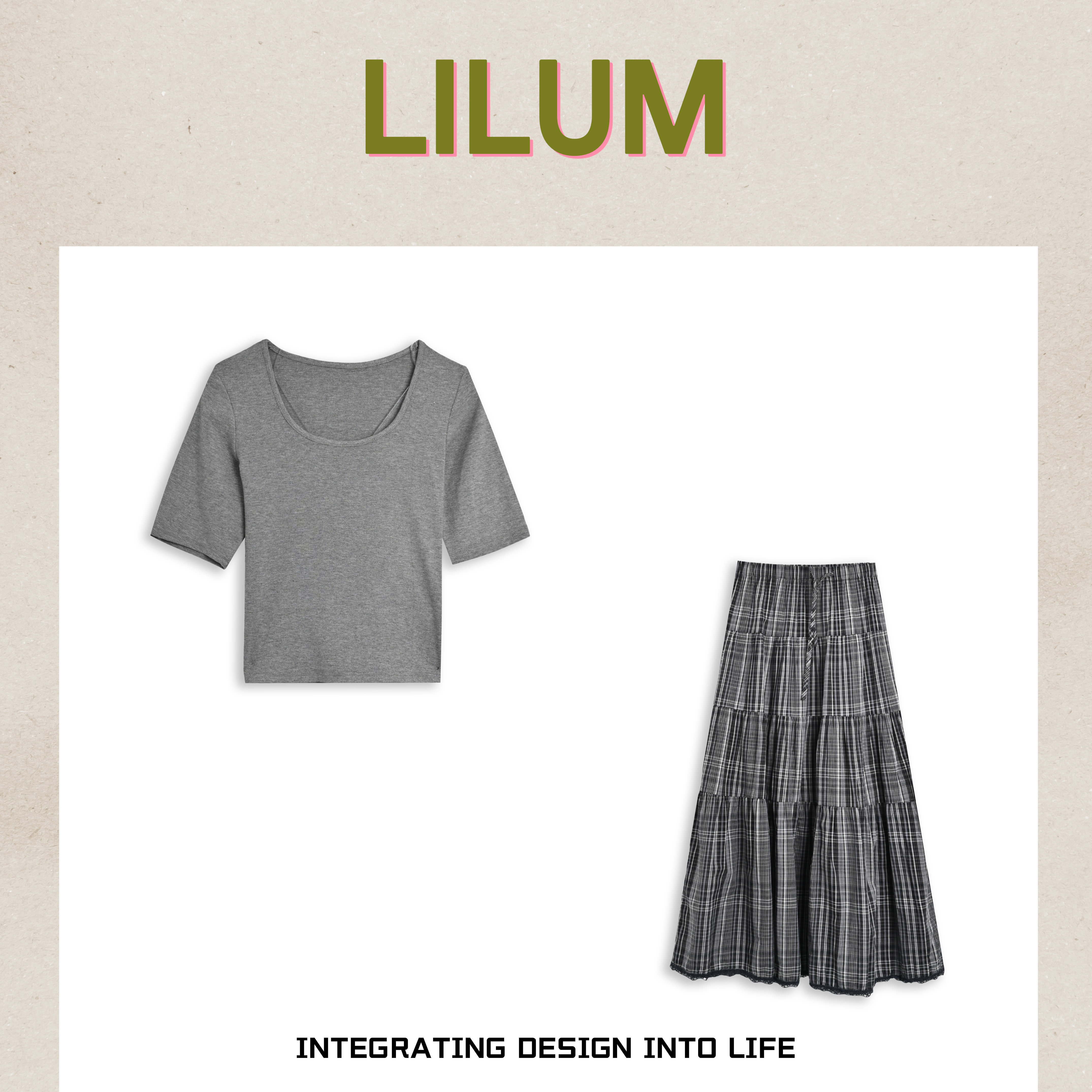 【小田专享】LILUM厘白【时鸣套装】时尚百搭休闲套装