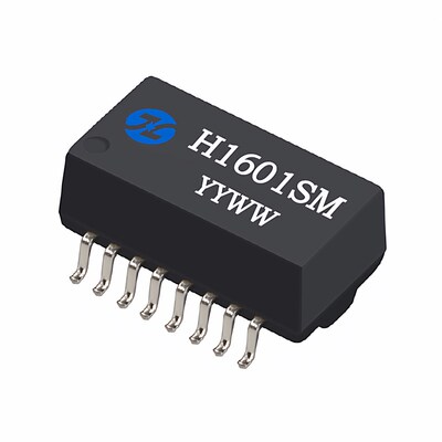 H1601SM 工业级 16pin 单口百兆 H1102NL 贴片网络变压器