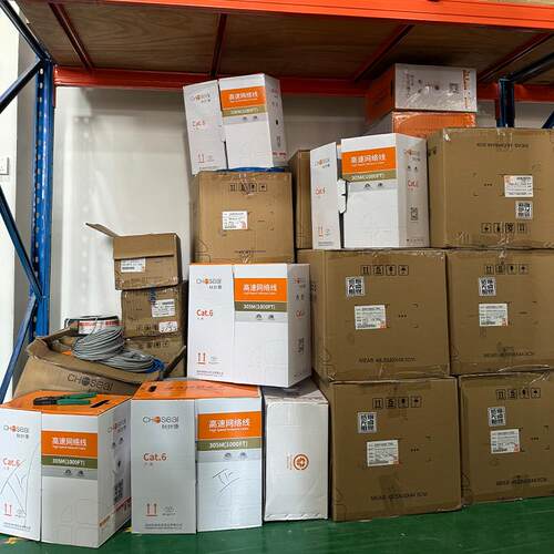 正品秋叶原超五类六类非屏蔽网路线无氧铜监控网路双绞线305米包