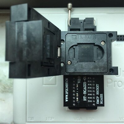 BGA221烧录座 EMMC适配器 EMCP弹跳座 手机维修读写座 RT809H适用