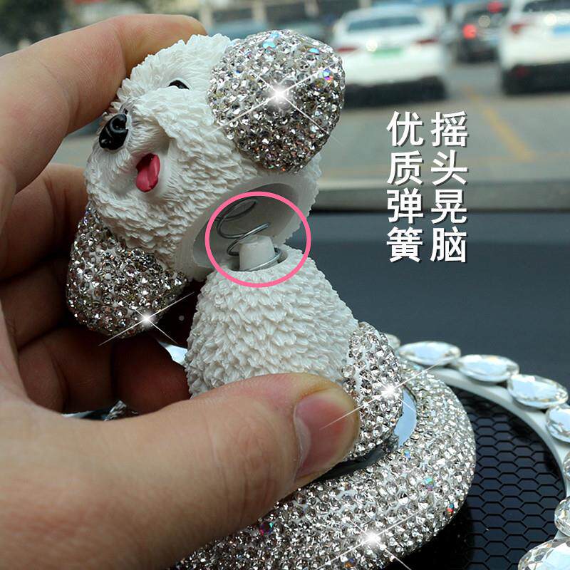 车摆件创意个性摇头可狗狗高档爱车饰红女神款车网8858载车汽内装