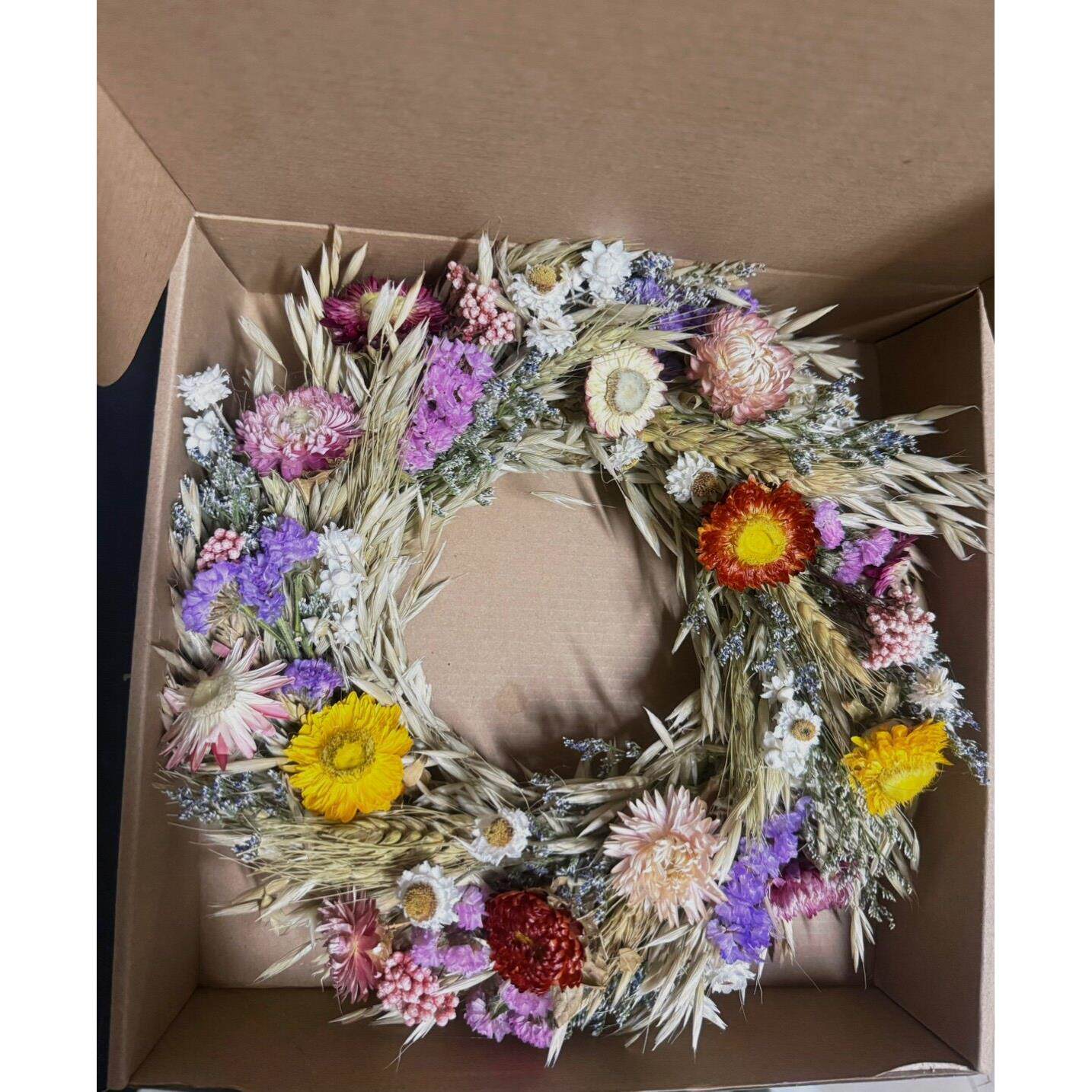 田环园自然风干花穗麦雏菊勿壁忘我真花花门楣花SCF饰拍摄道具背