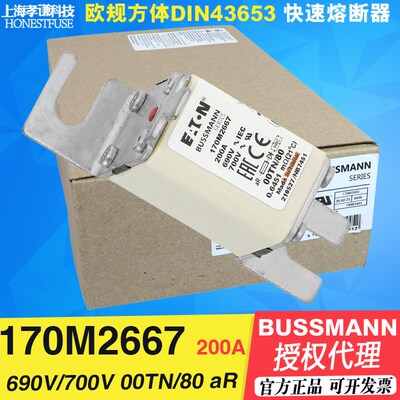 EATON伊顿BUSSMANN快速熔断器170M2668-2669 690V 250A 00TN/80