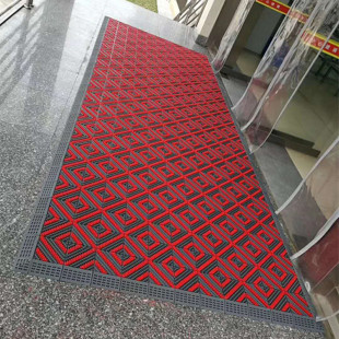 定制商务除尘地垫商场门口蹭土塑料垫宾馆商店大门前拼接毛刷脚垫