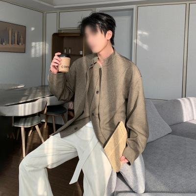 一轩轩轩HLDS【余晖映梨】春秋季新中式立领男微宽松夹克外套8825