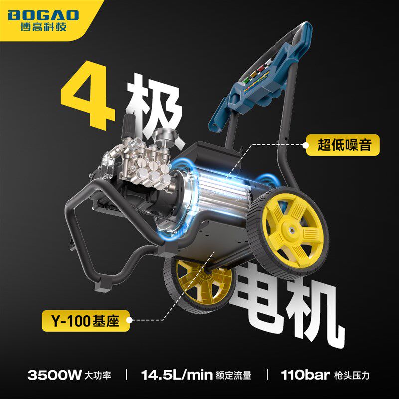 工业级高功率洗车机专业水泵220v高压商用洗车神器水枪泵四级电机