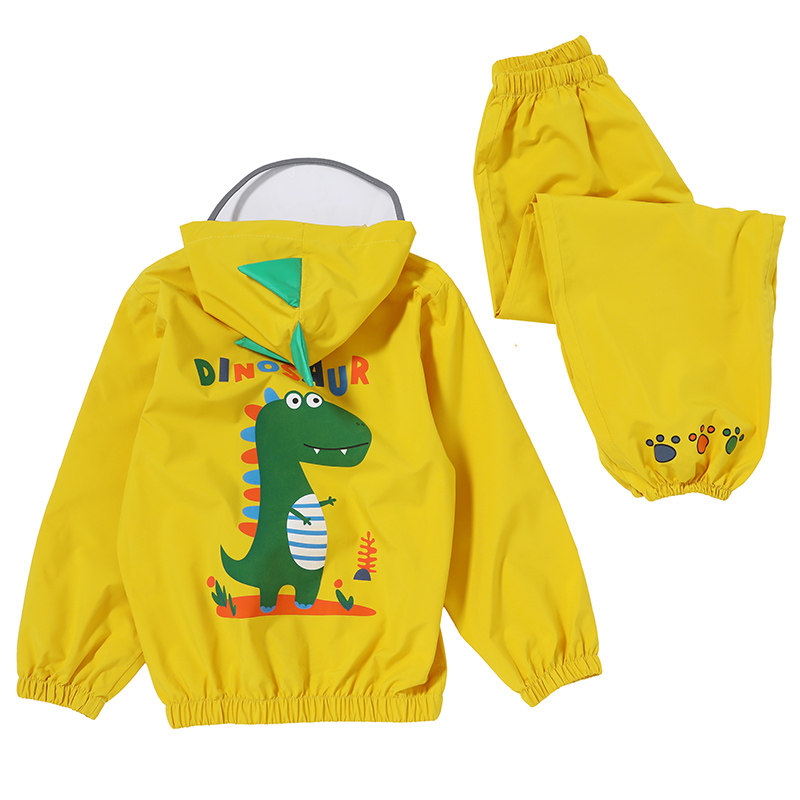 儿童雨衣雨裤套装幼儿园小学生中大童分体式可爱卡通防风防水外套