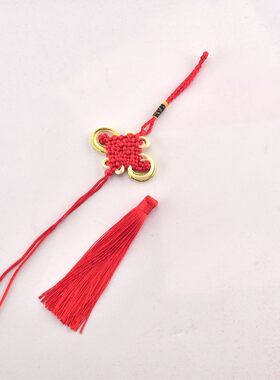 新年装饰小号中国结挂件牛年喜庆挂件大红色6盘中国结成品半成品