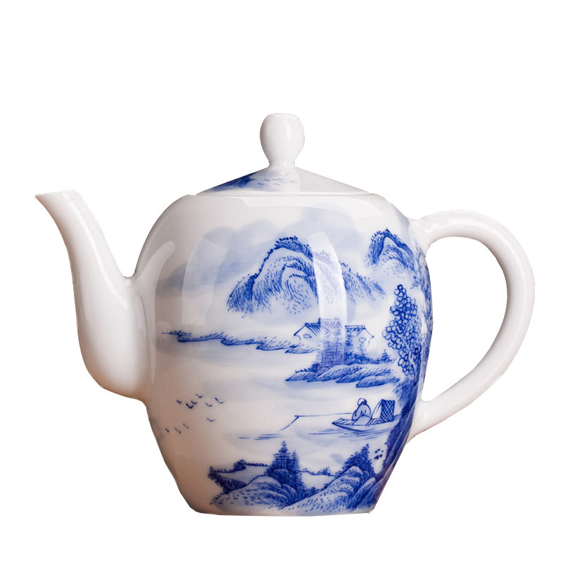 艺彩堂景德镇陶瓷功夫茶具大号茶壶带过滤手绘青花单壶泡茶器包邮