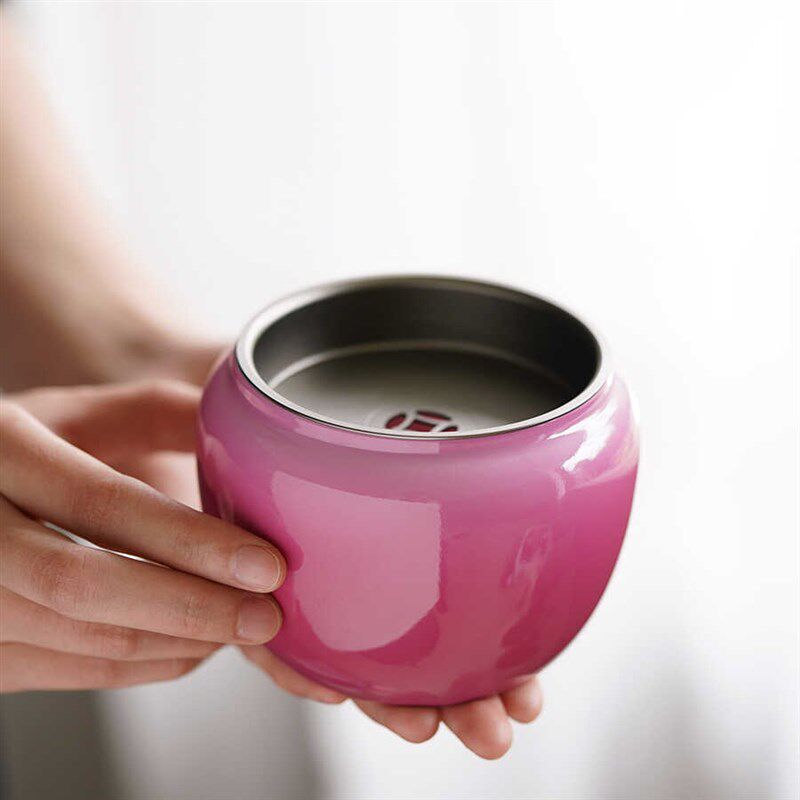 心歌陶瓷茶洗茶渣缸水盂带盖家用禅意功夫泡茶干泡茶道茶具配件