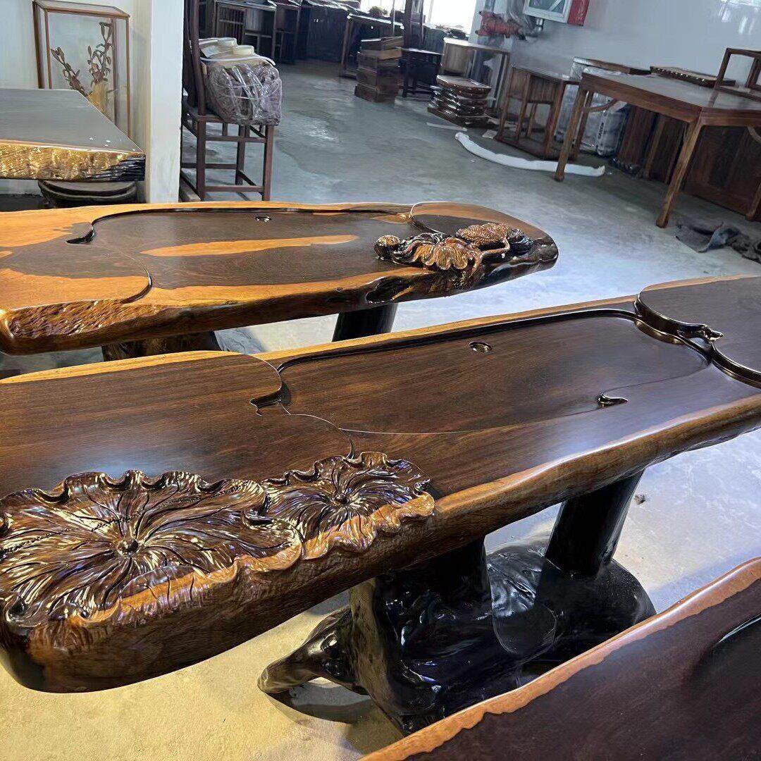 横财柱 财神柱 风水柱 流水茶台 原木板材 雕刻工艺品