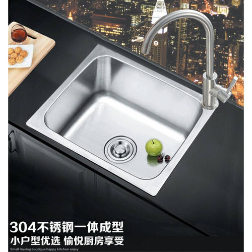 现货新品洗手盘水池洗菜盆淘菜小单槽04不锈钢单盆厨房加厚水槽套