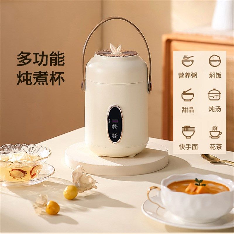 电热炖煮杯便携式养生电炖锅小型办公室迷你煮粥神器全自动熬粥杯