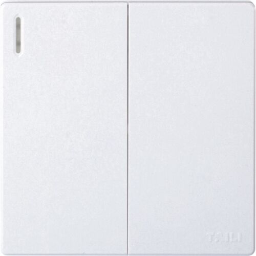 泰力白色开关插座86型家用墙壁面板五孔一开双控连体大板86T1系列