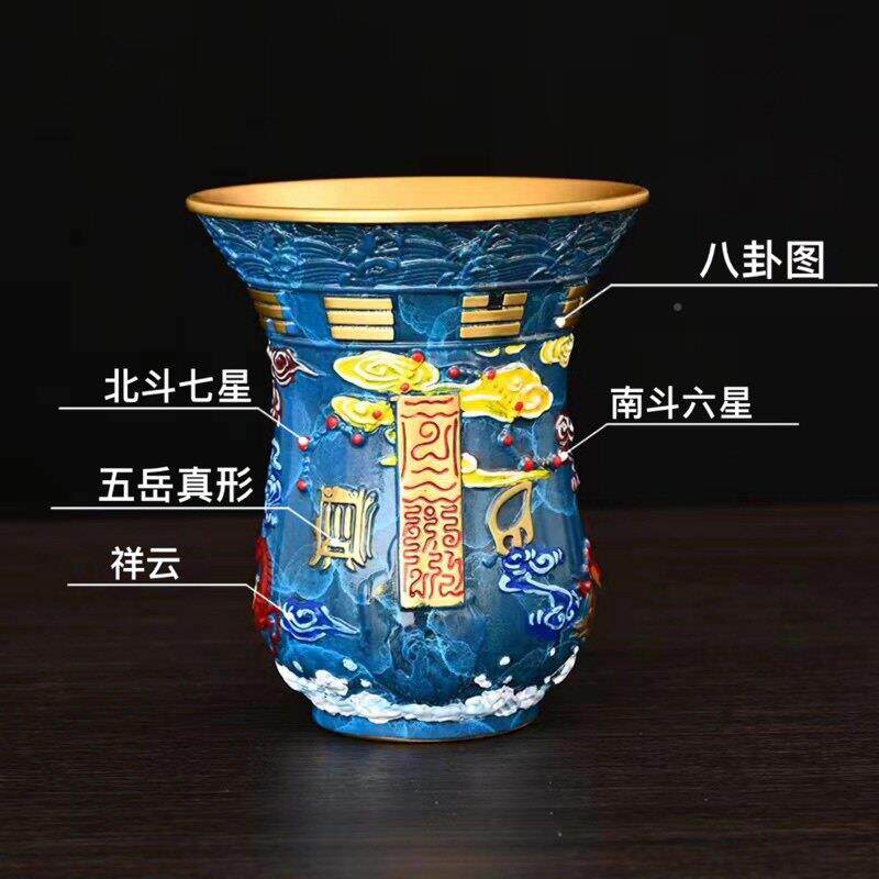 大号JTP黄铜岳圣水杯纯铜供水杯圣水五净水具佛用杯品大全供水的