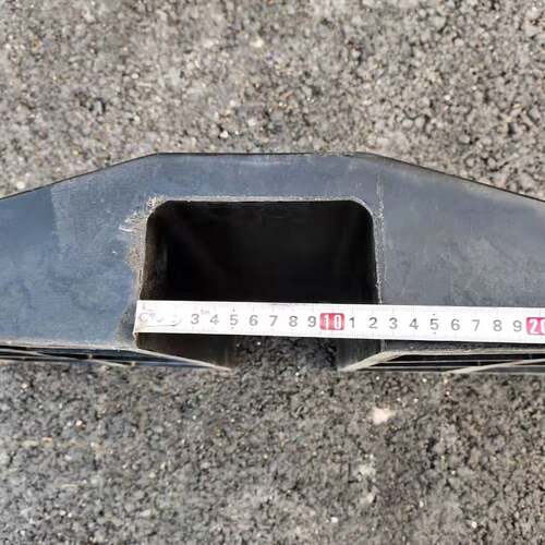 橡胶路沿坡 双向门口钢槽过道板台阶垫 11CM消防水管过线减速带