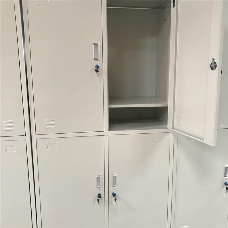 昆明更衣柜美容院4门六门12门家用铁皮储物柜带锁浴室存包换衣柜