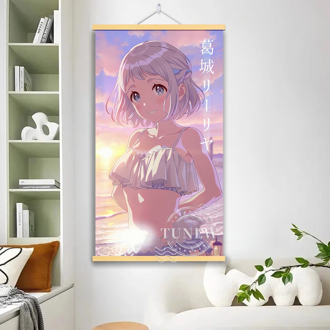 学员偶像大师盛夏壁纸挂轴画客厅卧室墙上挂画墙面室内装饰挂轴画