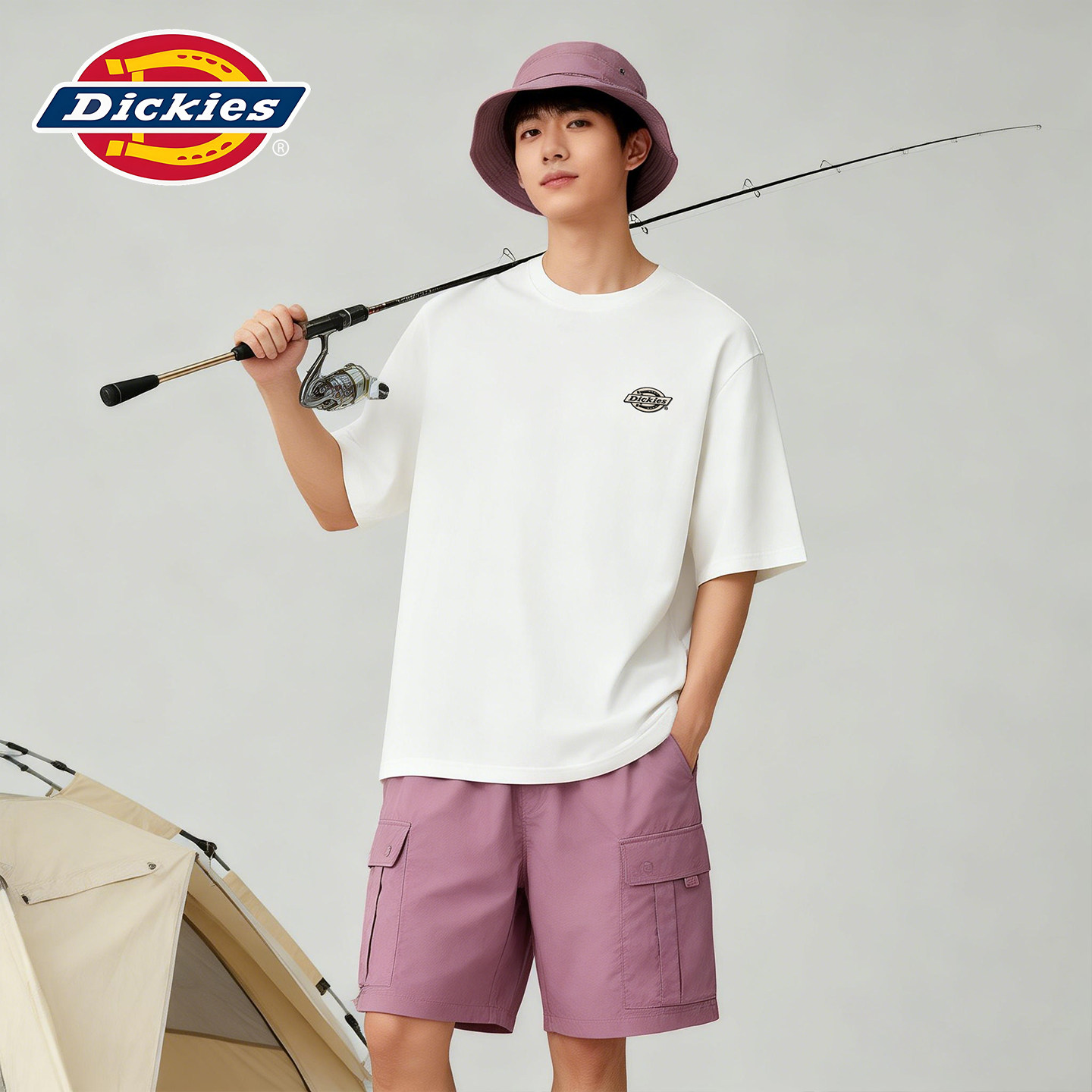 Dickies2026新款夏季短袖T恤男美式重磅休闲宽松刺绣logo短袖潮牌