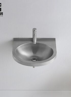 304不锈钢简易洗m手盆小户型卫生间挂墙式洗脸盆家用阳台洗手台盆