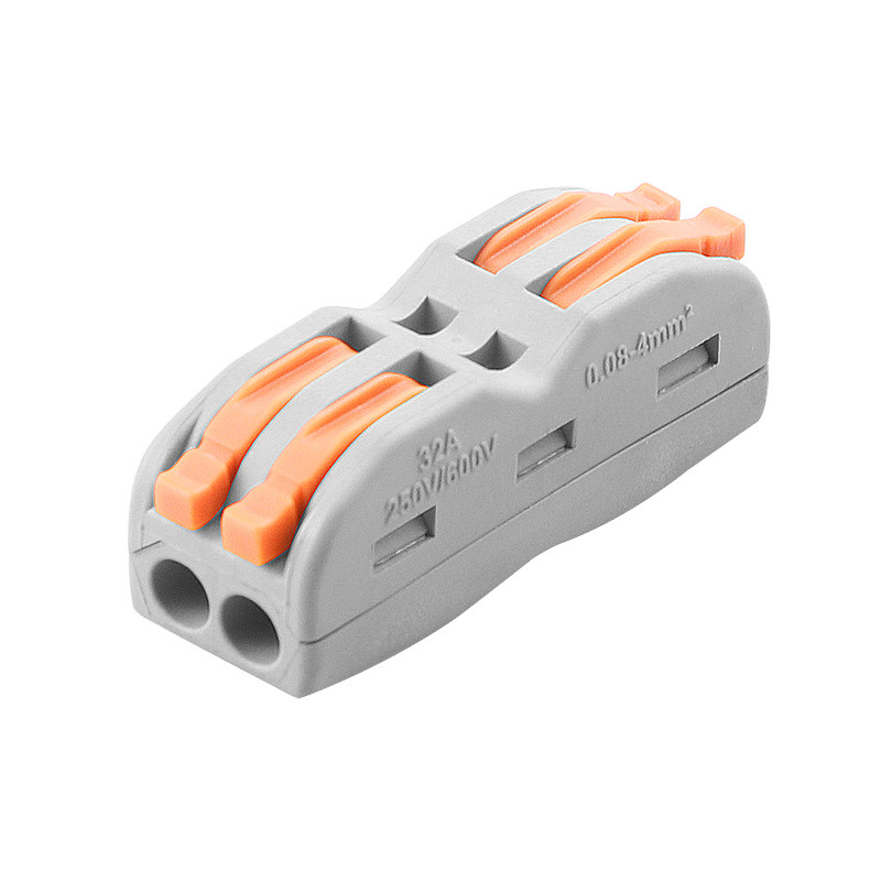 SPL-2c接线端子排二进二出电线连接器50只家用快速接头电工并线器