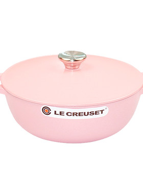 法国LECREUSET酷彩t珐琅铸铁锅24cm深烧锅煎炒锅妈咪锅火锅