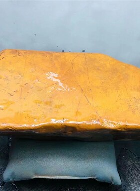 特价20厘米纯天然黄蜡石黄皮石乌龟晒台爬台鱼缸鱼U池造景黄喉发
