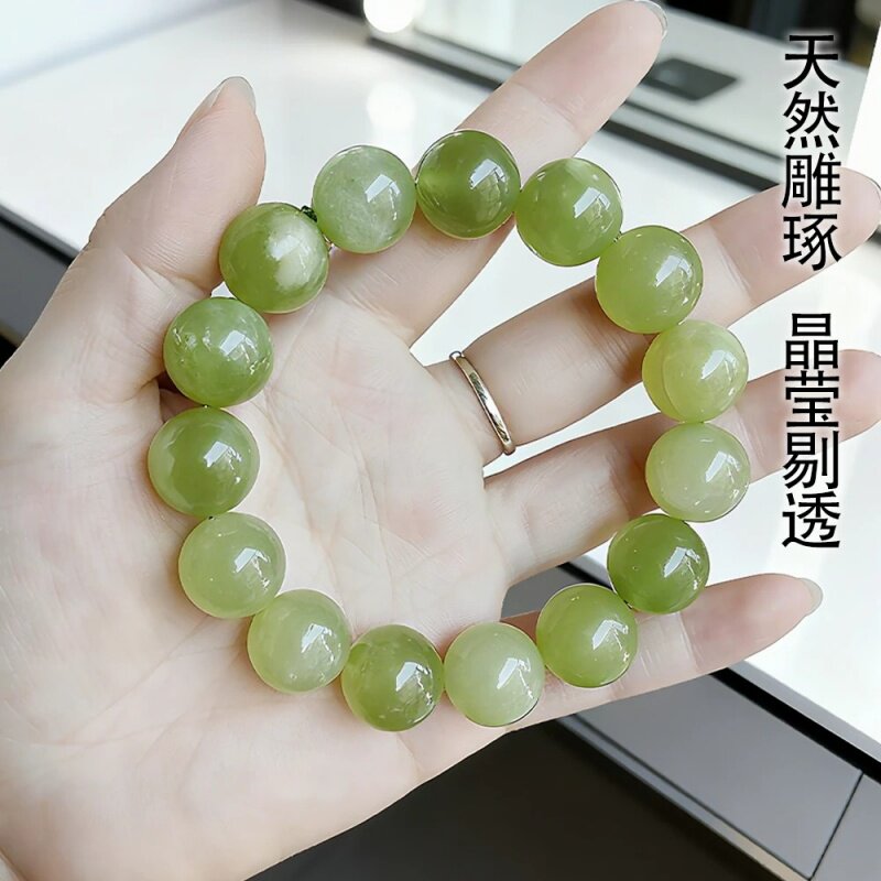 青提岫玉手串小清新女款百搭手链