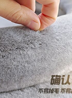方向盘套冬季毛绒l网红女神款冬天保暖水貂绒防滑D型汽车把套装饰