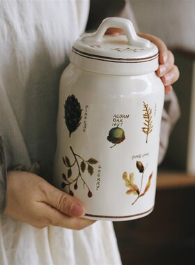 拾器集陶瓷储物罐子中式普洱红茶叶收纳瓶五谷杂S粮陈皮储存盒密