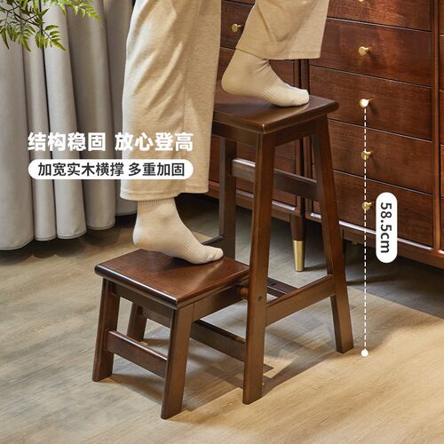 实木折叠凳子家用两用梯子凳子儿D童折凳爬梯换鞋凳折叠高凳梯凳