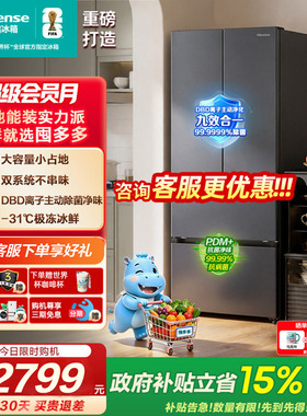 海信囤多多冰箱572L法式多门双系统嵌入家用【大薄荷】