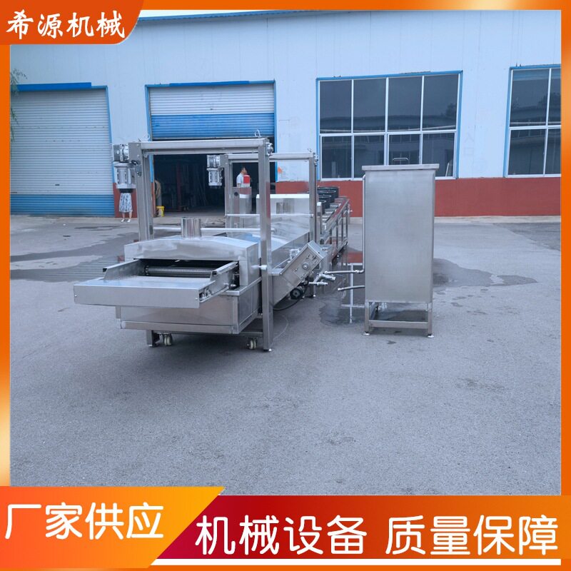 商用全自动薄脆油炸机加工黄秋葵油炸线大型不锈钢薄脆油炸机定制