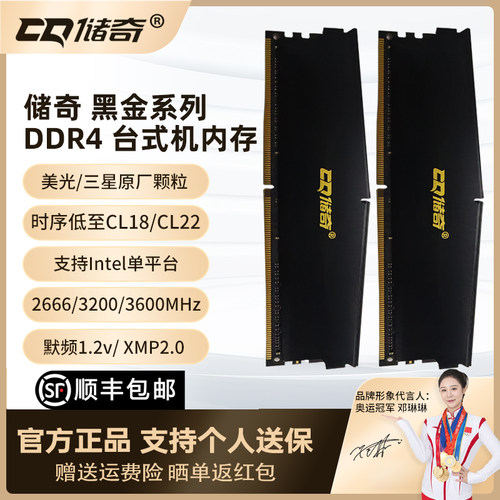 储奇黑金系列DDR432003600内存条