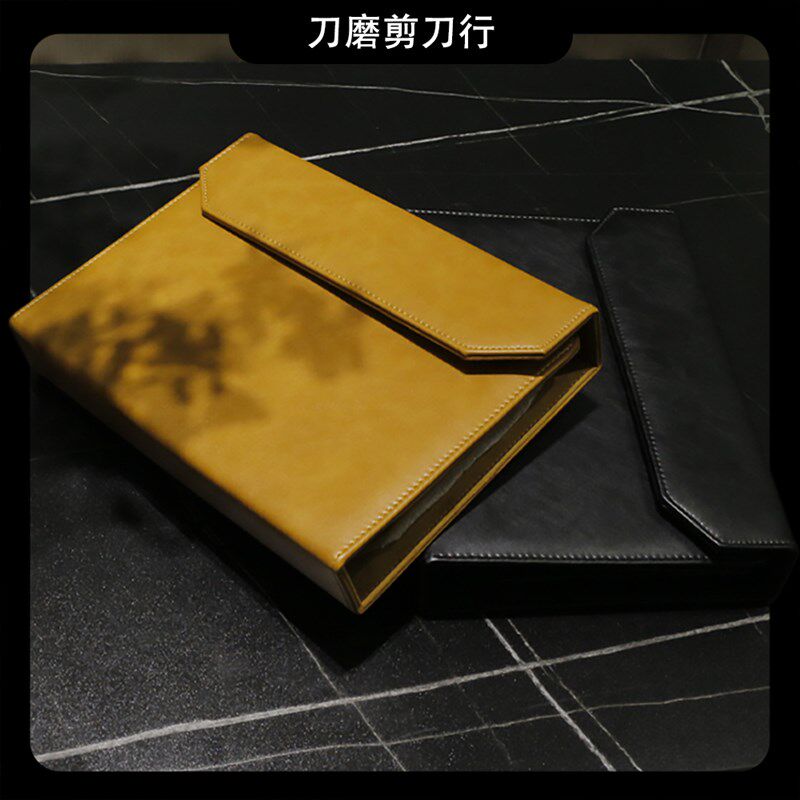 12支装剪刀手拿包 棕色黑色 刀磨剪刀行发型师剪刀包收纳盒子
