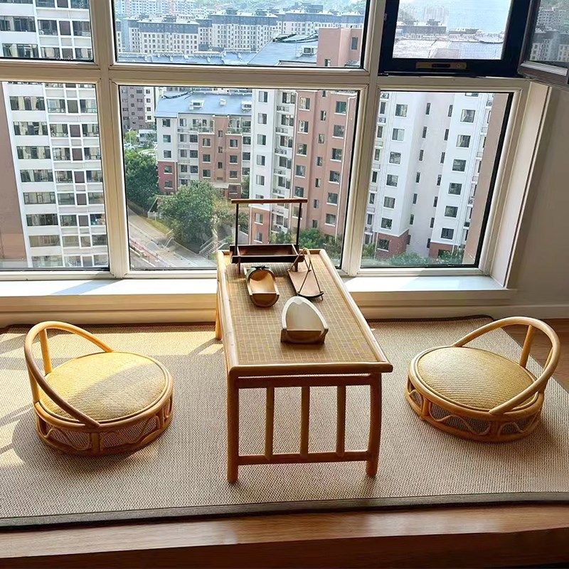 定制竹编凉席地舖地垫茶室茶桌地毯客厅卧室日式榻榻米垫民宿满铺