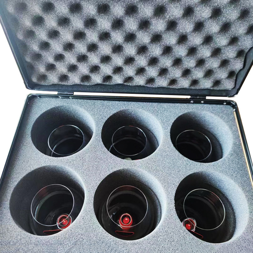 红酒酒杯箱手提拉杆式红箱红酒瓶高脚酒杯户外醒酒器便携箱子车载