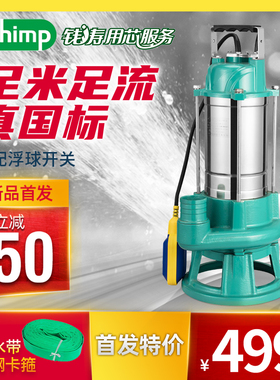 钱涛污水泵 220V家用抽水泵 380V三相排污泵 自吸式铸铁管道泵