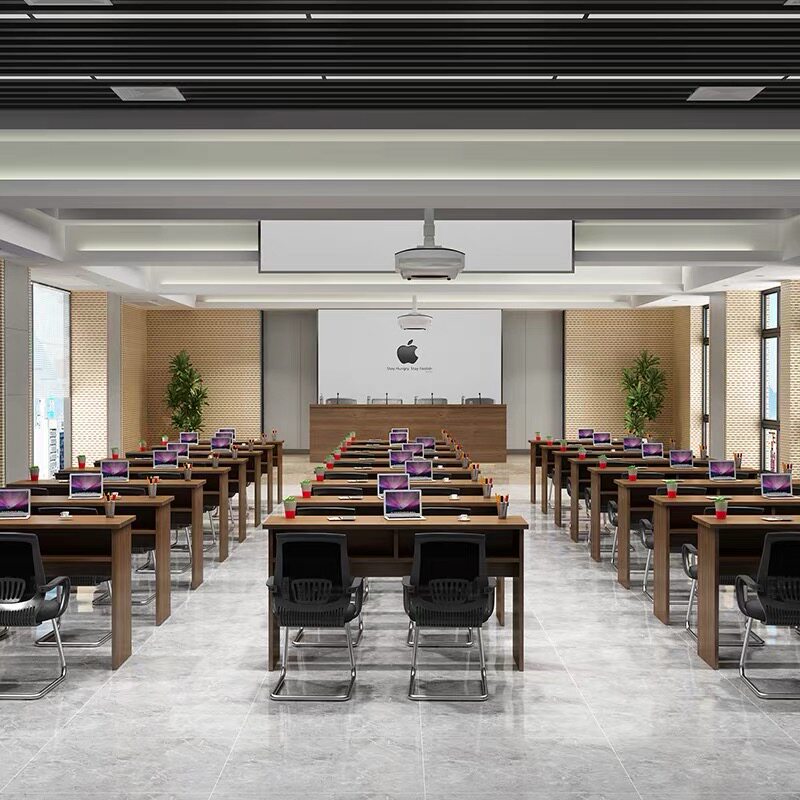 办公家具职员培训会议桌长桌校园学生课桌椅组合双人条形桌洽谈桌
