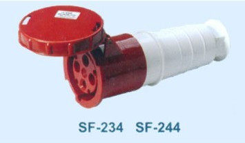 SFE上丰工业插座SF-244 125A 四极连接器 IP67 四芯插头插座