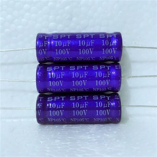 100V10UF 10UF100V进口SPT 分频无极 轴向卧式 电解电容 13*30