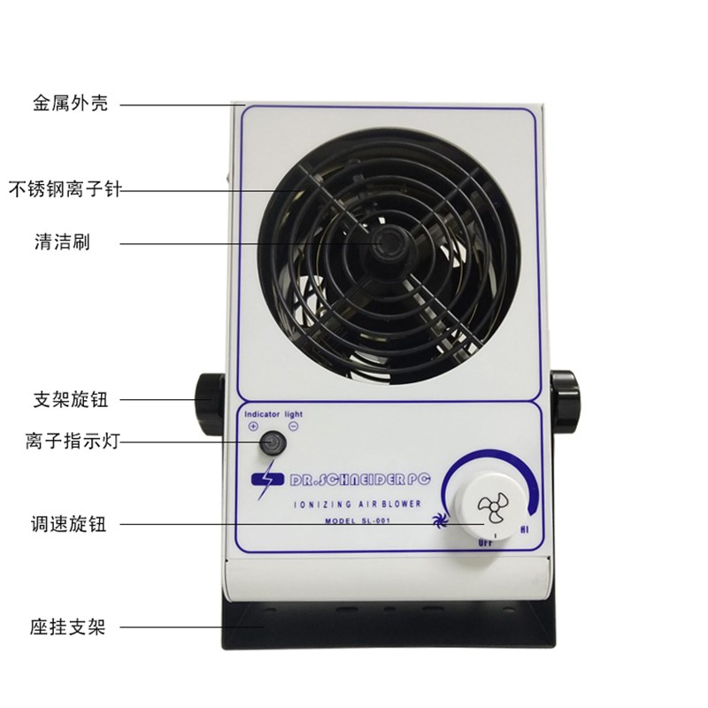 台式离子风机除静电工业用静电消除器负离子大风量防静电离子风机