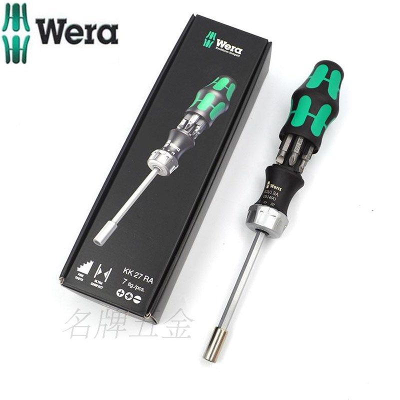 德国维拉WERA棘轮磁性螺丝批套装改锥KK27RA 825/1换批头组合起子
