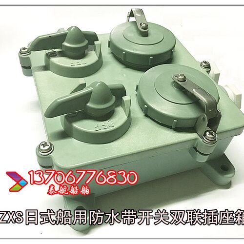 CZXS日式船用防水带开关双联插座箱20A 250V 3P*2 792832