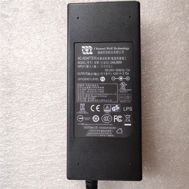 原装CWT侨威24V3.75A电源适配器2AAL090M电源供应器监控设备使用
