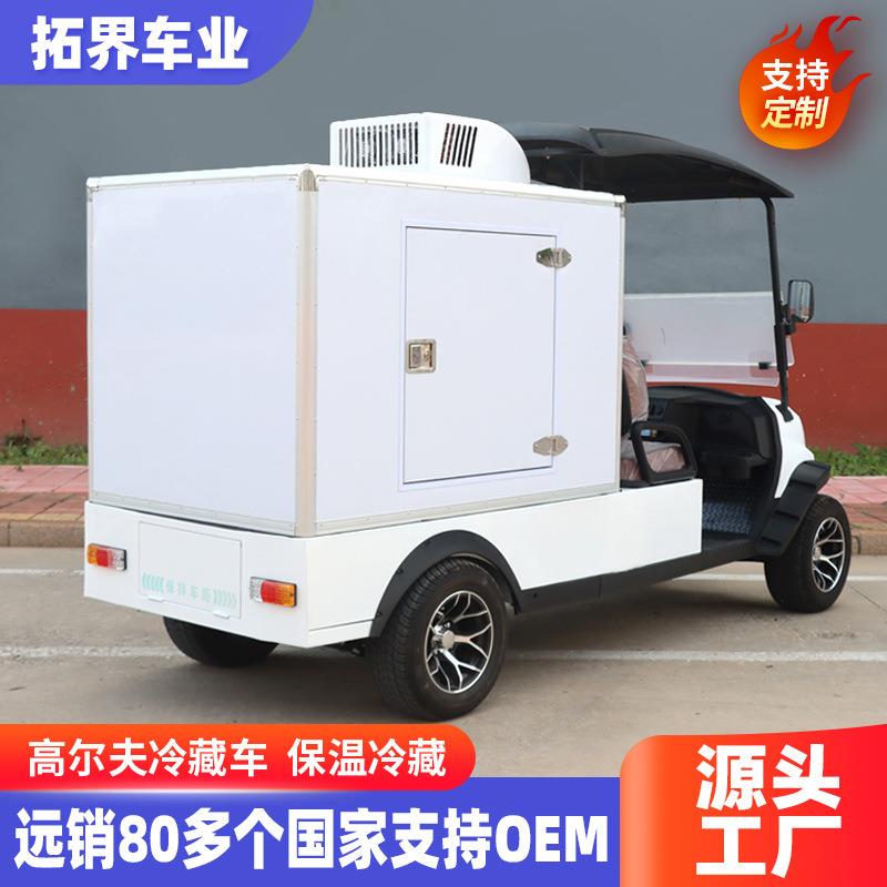 高尔夫球车封闭箱式多开门电动货车小型外贸出口厢货电动送餐车