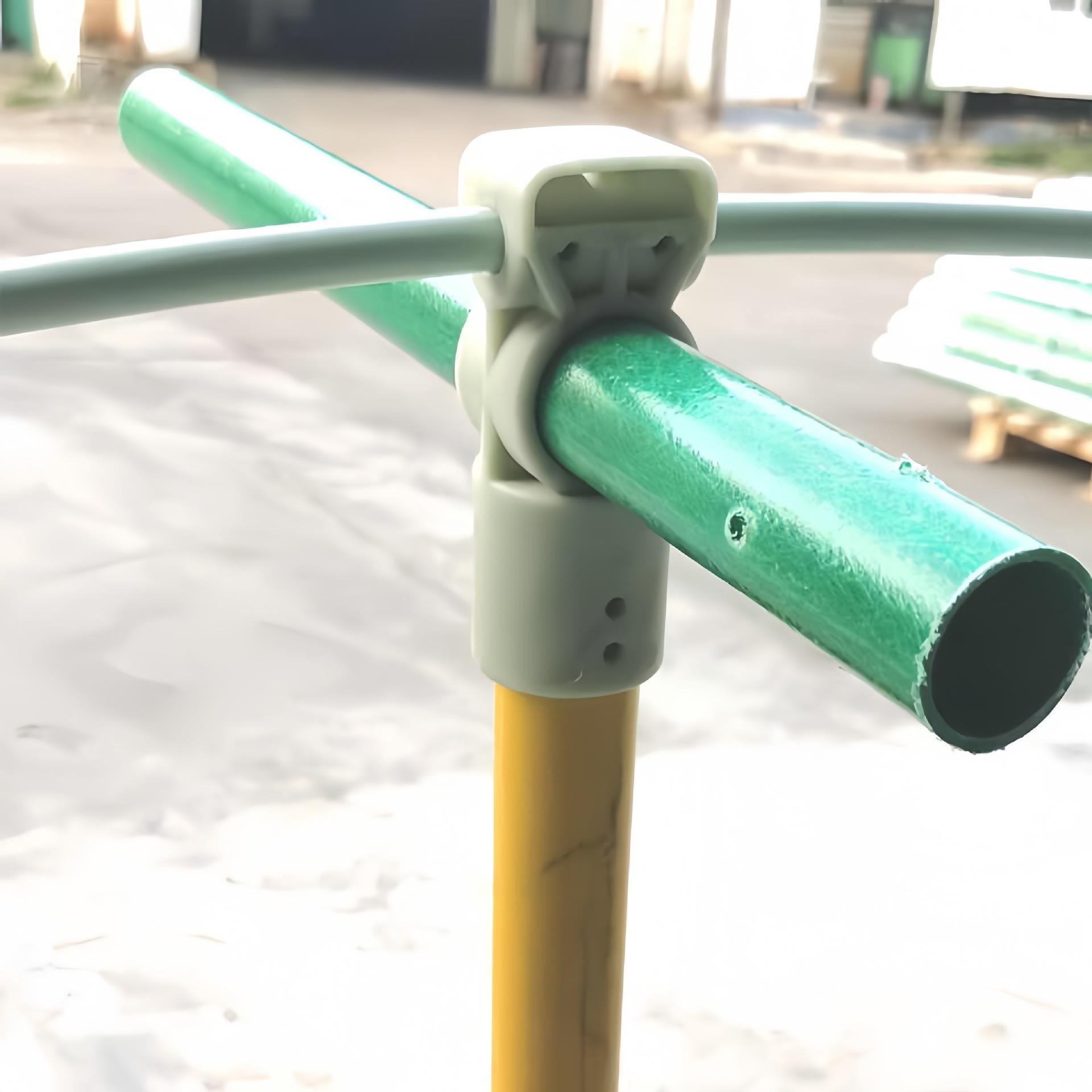玻璃纤维包毡管配件大棚连接拱棚接头立柱顶托顶头三通卡扣十字通