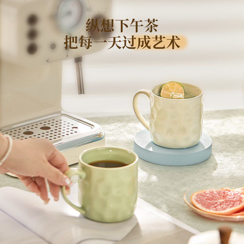 水杯家用套装奶油风陶瓷杯子喝水杯客厅北欧风马克杯茶具杯具茶杯