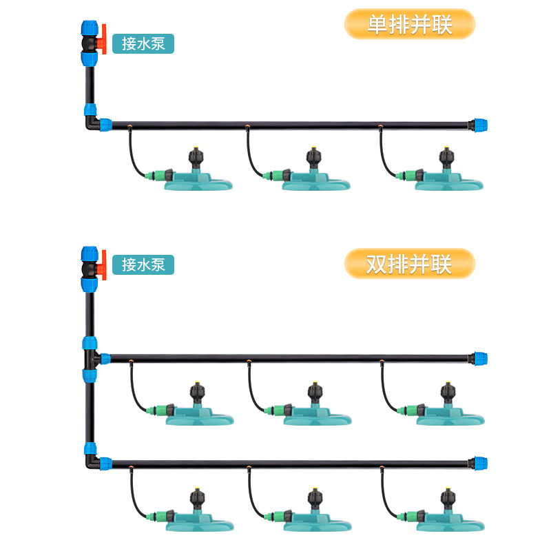 铁皮屋顶降温神器水泥浇筑桥梁养护浇水喷头加湿旋转喷水建筑洒水