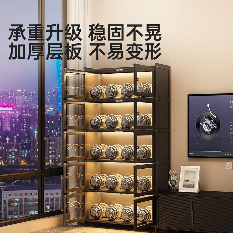 酒柜客厅2024新款靠墙简易带玻璃门展示柜家用红白酒酒架置物架子